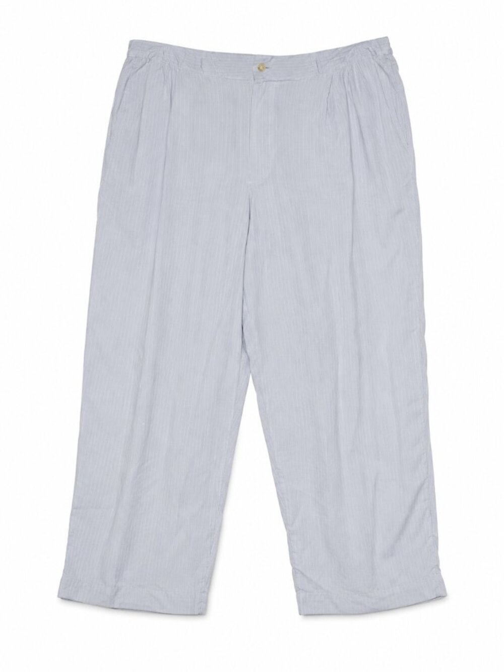 Lauren Ralph Lauren Silk Pinstripe Pleat‑Front Trousers – Light Blue 20W